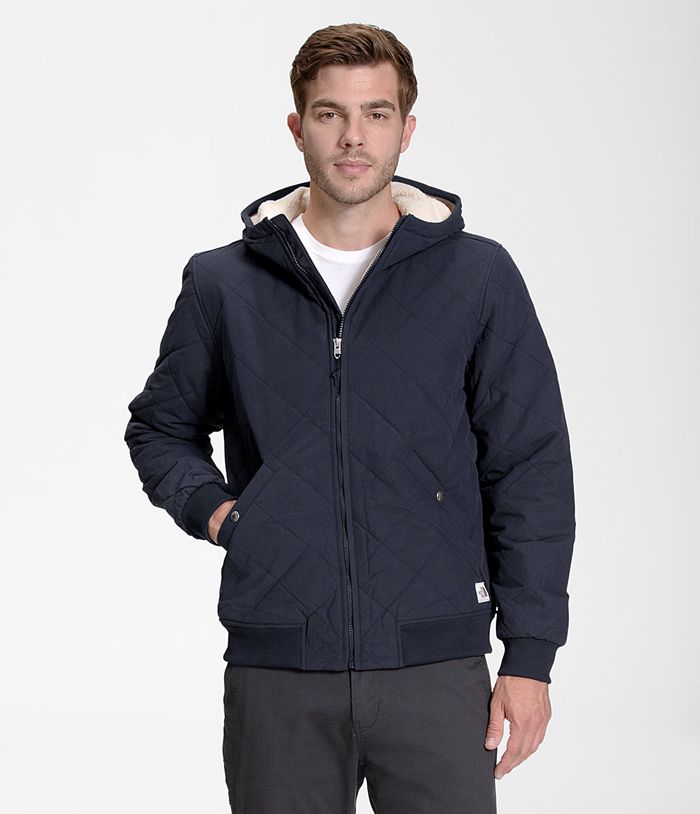 Plumifero The North Face Hombre Cuchillo Insulated Full Cremallera Sudadera Con Capucha - Colombia CFXTOW976 - Azul Marino